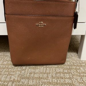 Coach brown leather crossbody